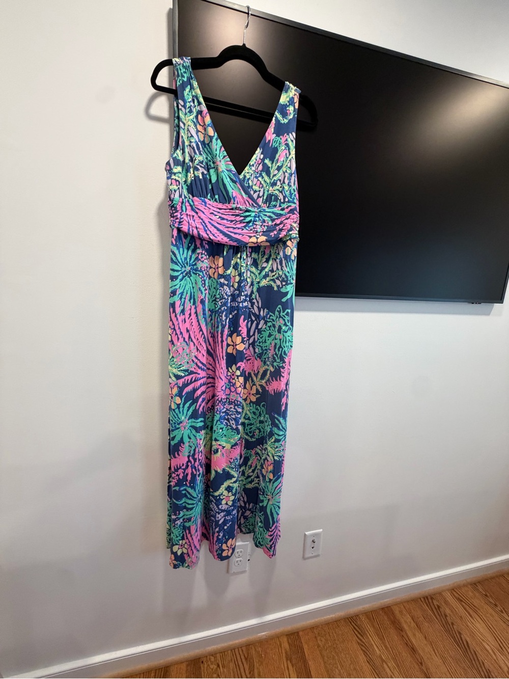 Lilly Pulitzer Tropical Floral Sleeveless Dress — Size XL